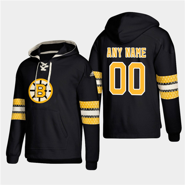 Men's Boston Bruins Active Player Custom Black All Stitched Sweatshirt Hoodie